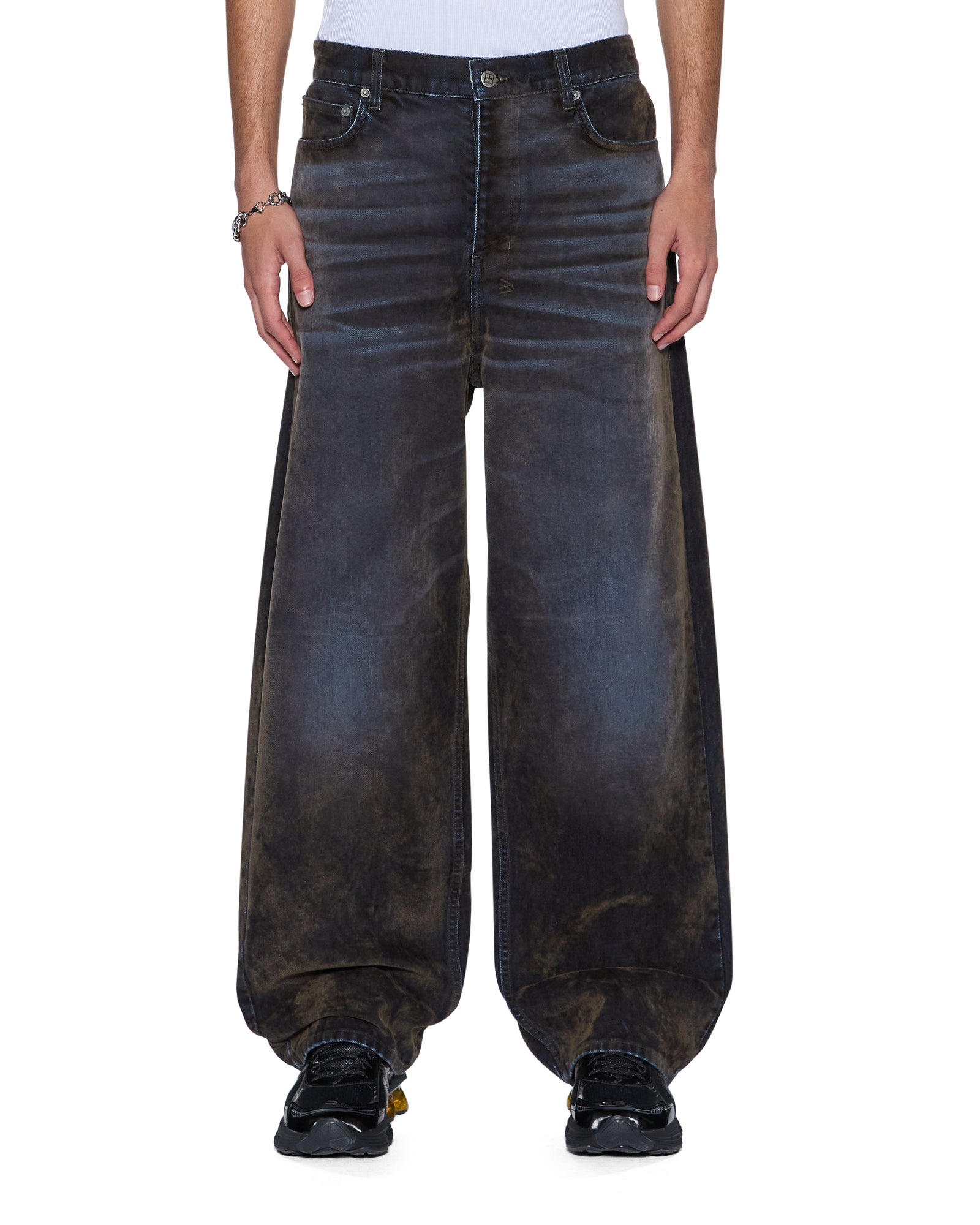 MENS MAXX BLUR INK BAGGY DENIM JEANS