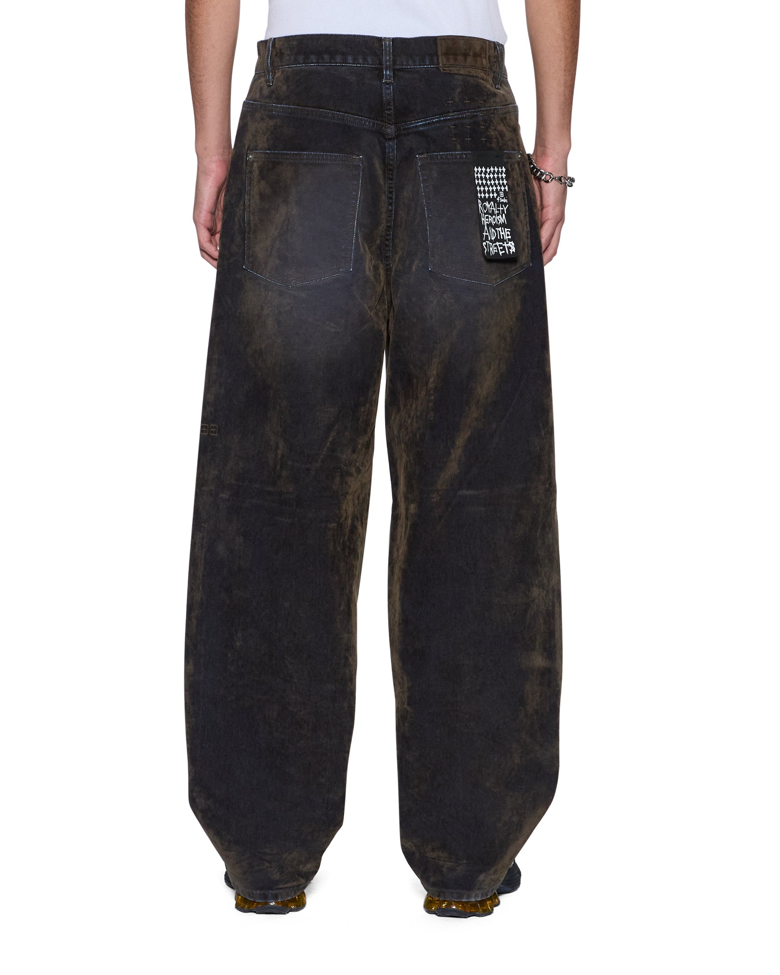 MENS  MAXX BLUR INK BAGGY DENIM JEANS