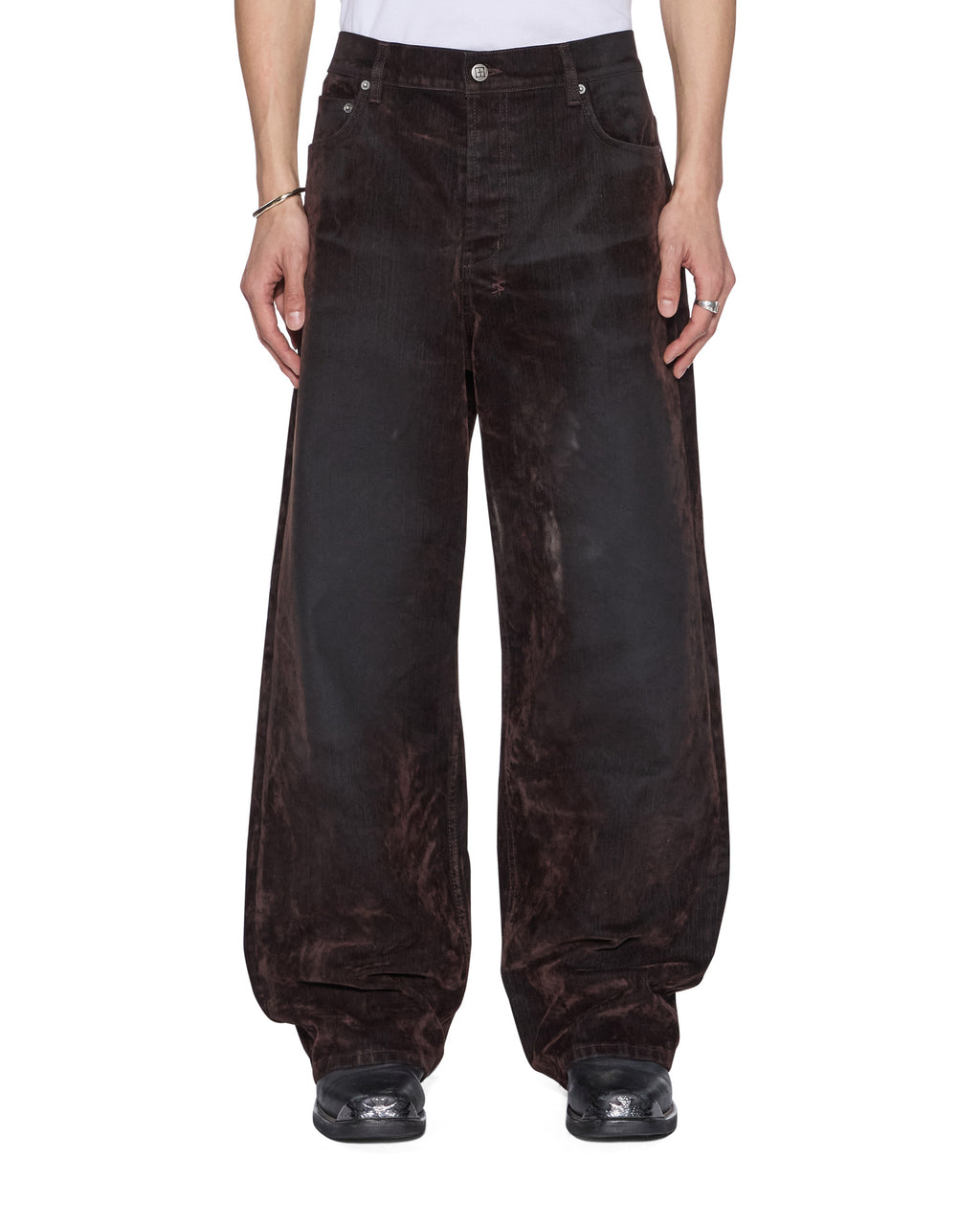Mens Maxx Chocolate Blur Relaxed Denim Jeans - Brown
