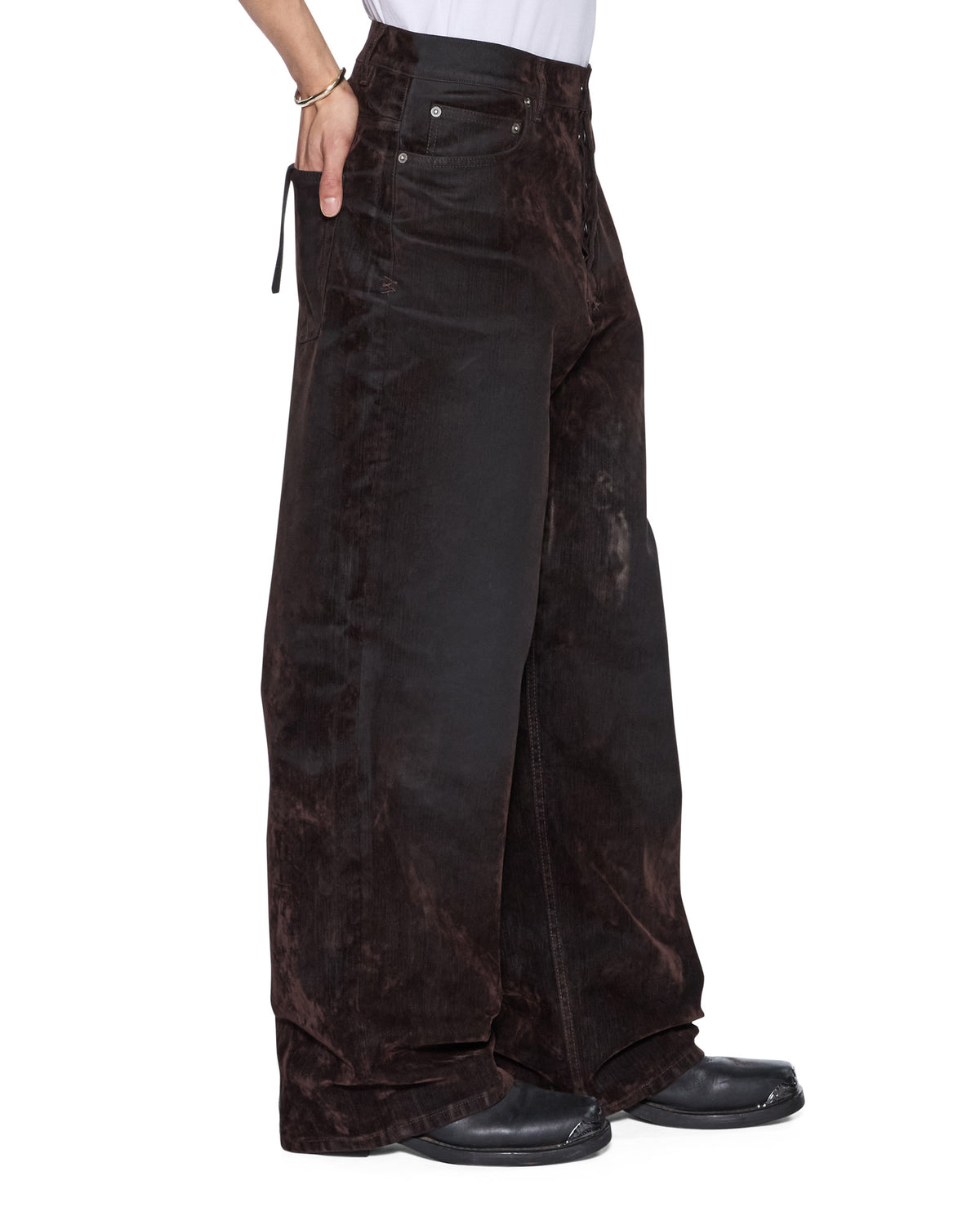 Mens Maxx Chocolate Blur Relaxed Denim Jeans - Brown