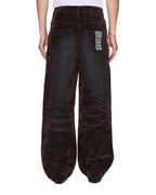 Mens Maxx Chocolate Blur Relaxed Denim Jeans - Brown