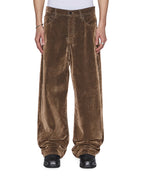 Mens Maxx Flocked Tobacco Relaxed Pants - Brown