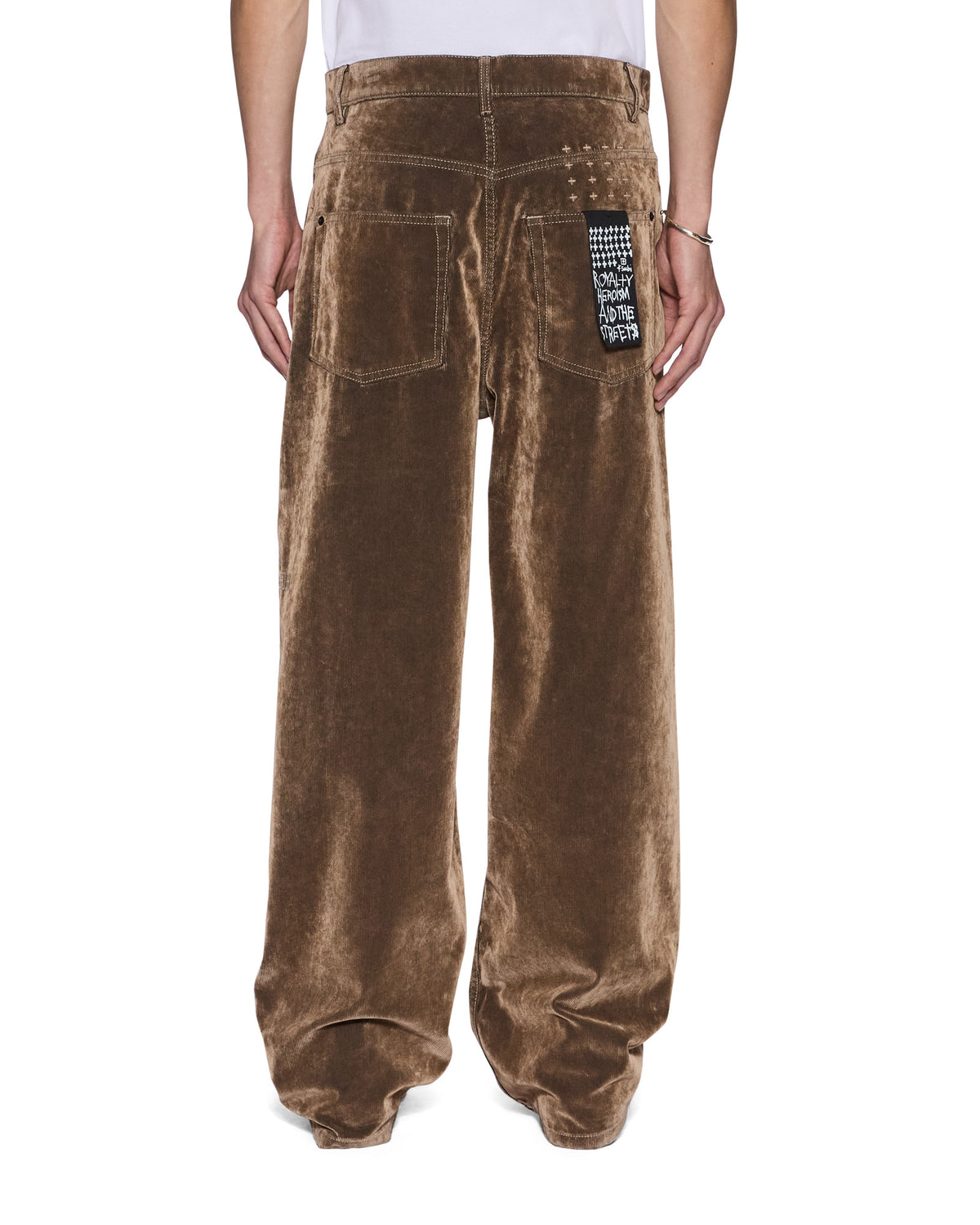 Mens Maxx Flocked Tobacco Relaxed Pants - Brown