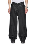 Mens Maxx Kaliba Backstage Black Baggy Denim Jeans - Black