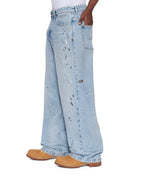 Mens Maxx Kristal Painted Relaxed Denim Jeans - Denim