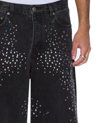 Mens Maxx Renaissance Baggy Denim Jeans - Black