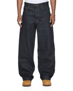 Mens Maxx Selvedge Raw Blue Baggy Denim Jeans - Denim