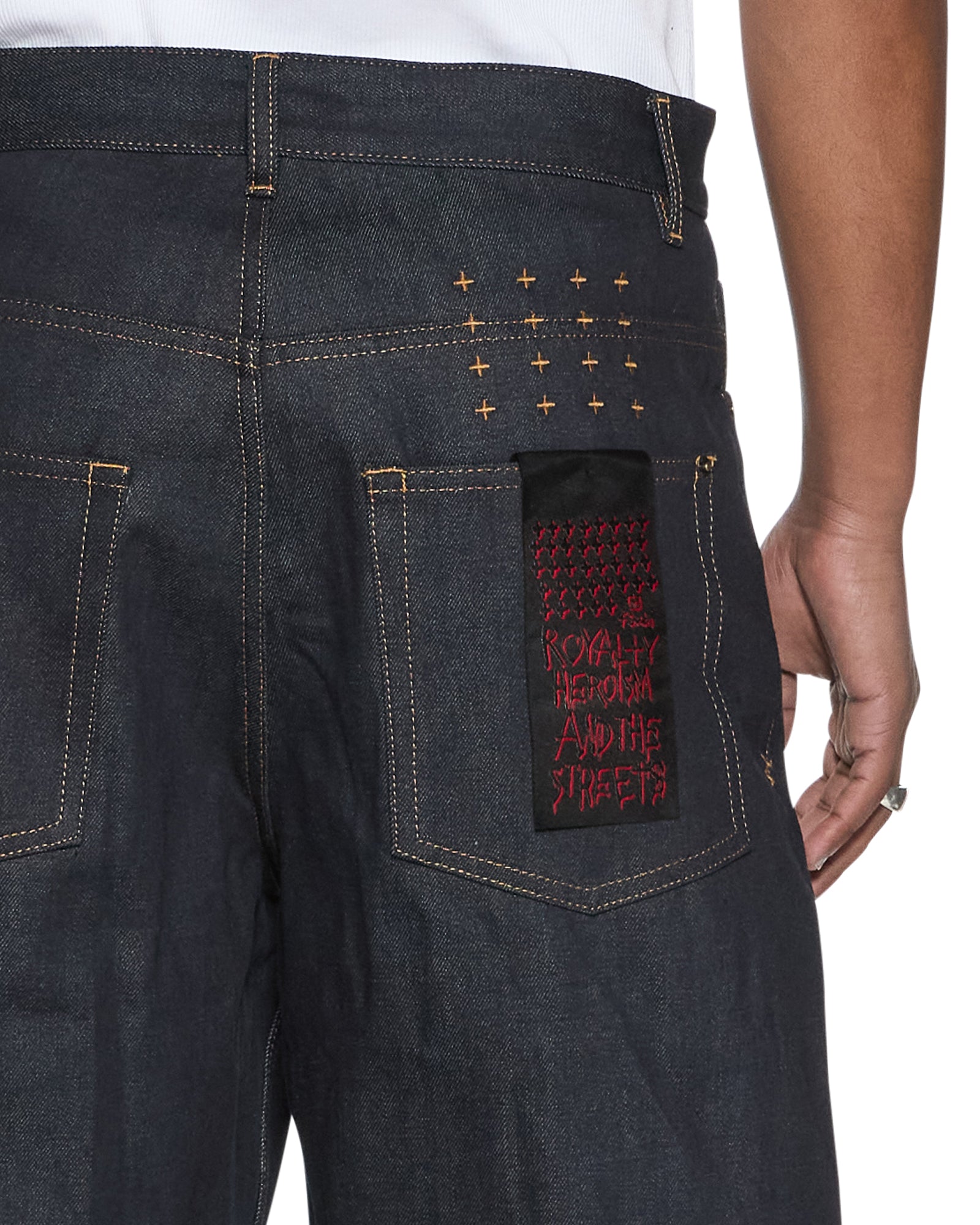 Mens Maxx Selvedge Raw Blue Baggy Denim Jeans | Ksubi ++