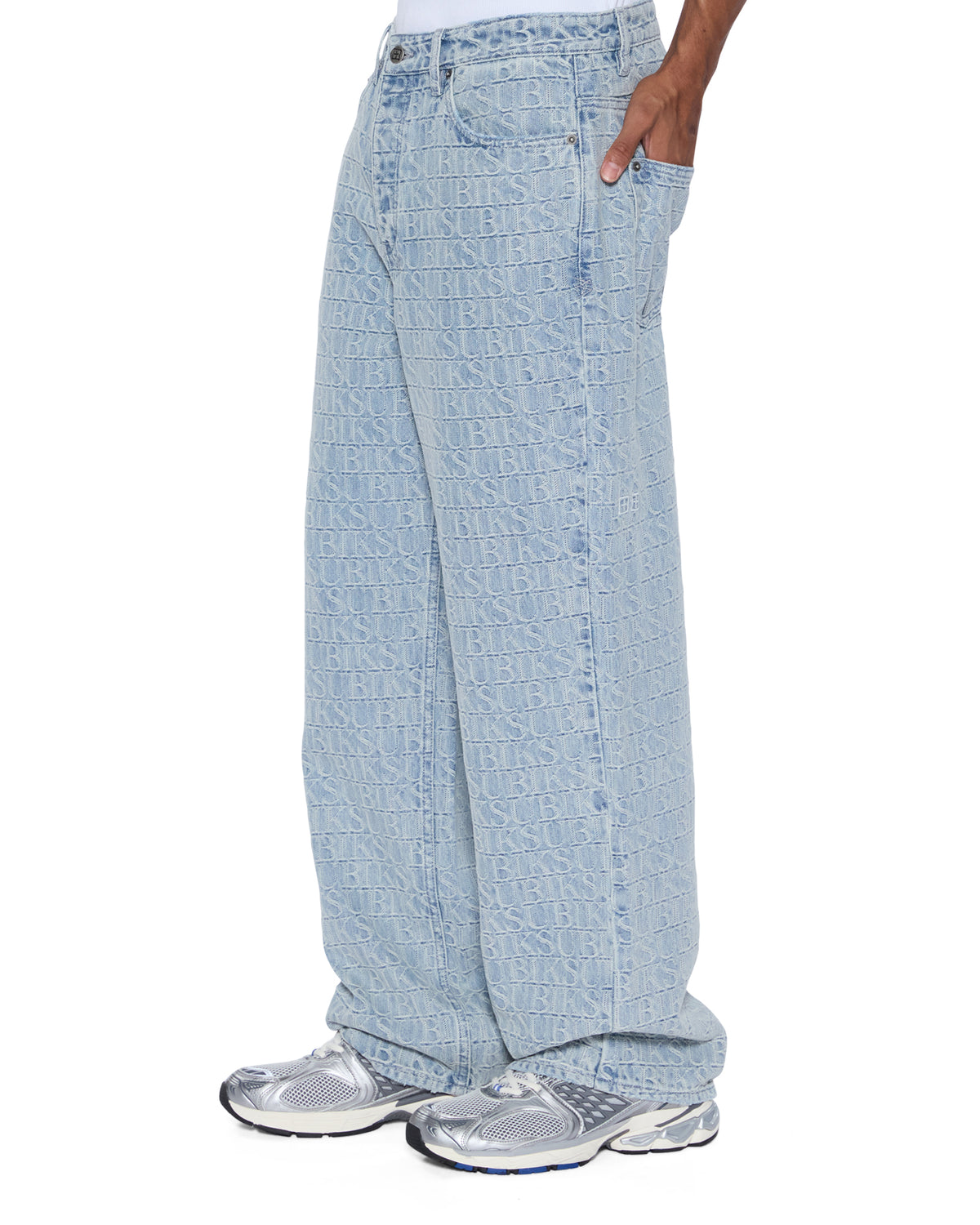 Mens Maxx Tile Baggy Denim Jeans - Denim