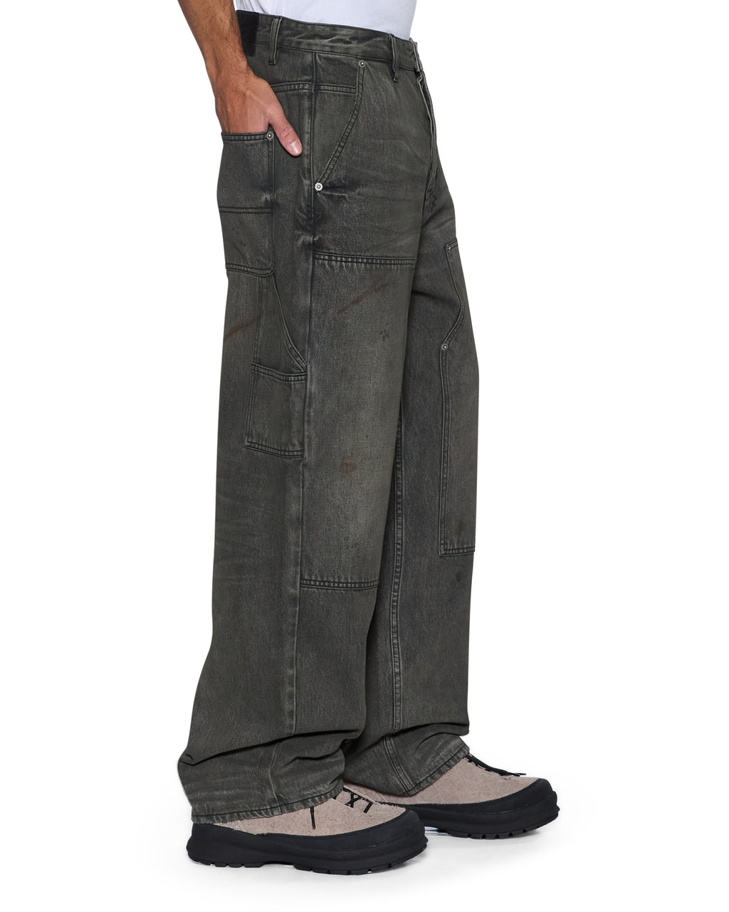 MENS MAXX OPERATOR MEKANIK GREY DENIM JEANS