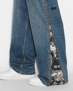 Mens Maxx Zip Trip Baggy Denim Jeans - Denim