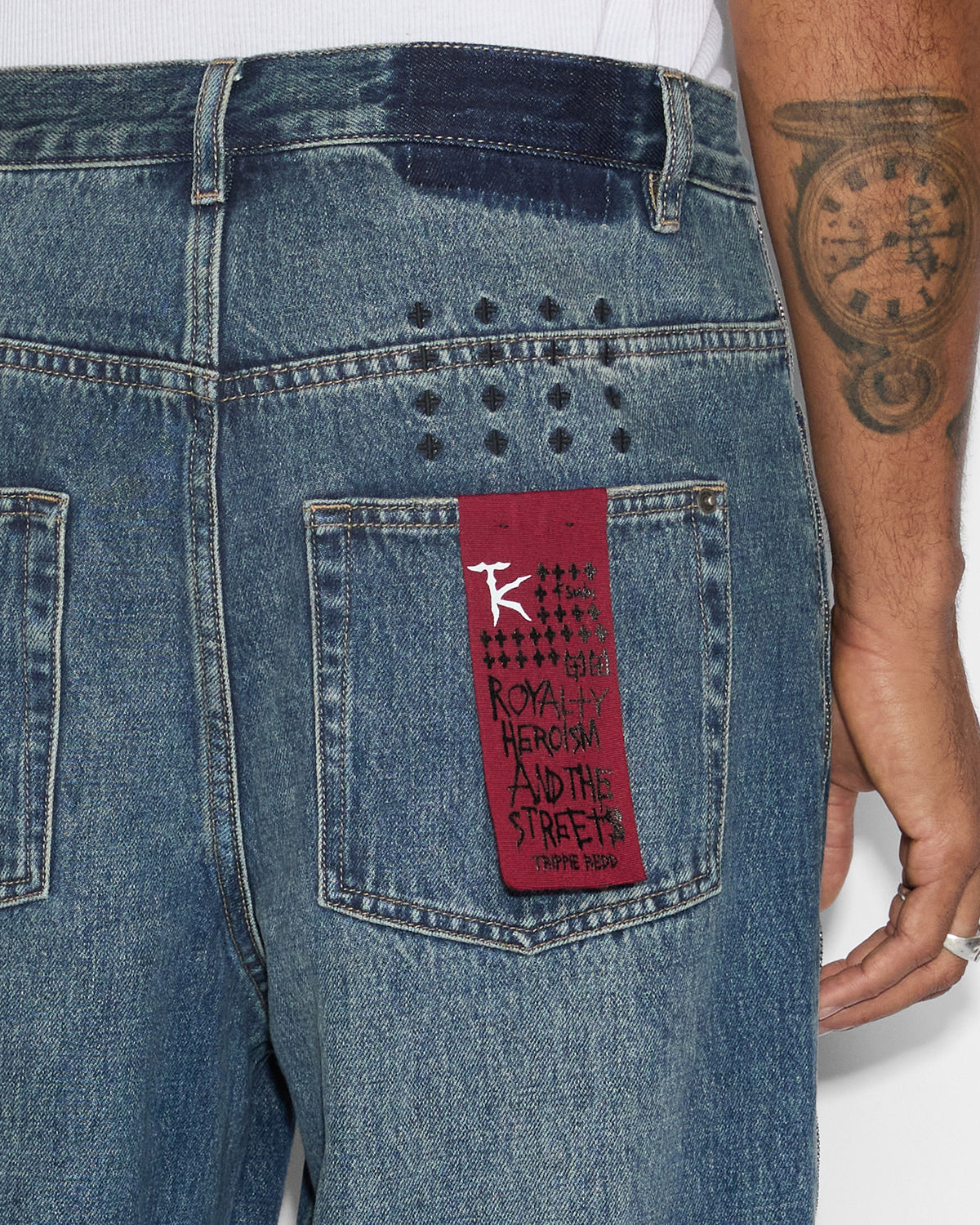 Mens Maxx Zip Trip Baggy Denim Jeans - Denim