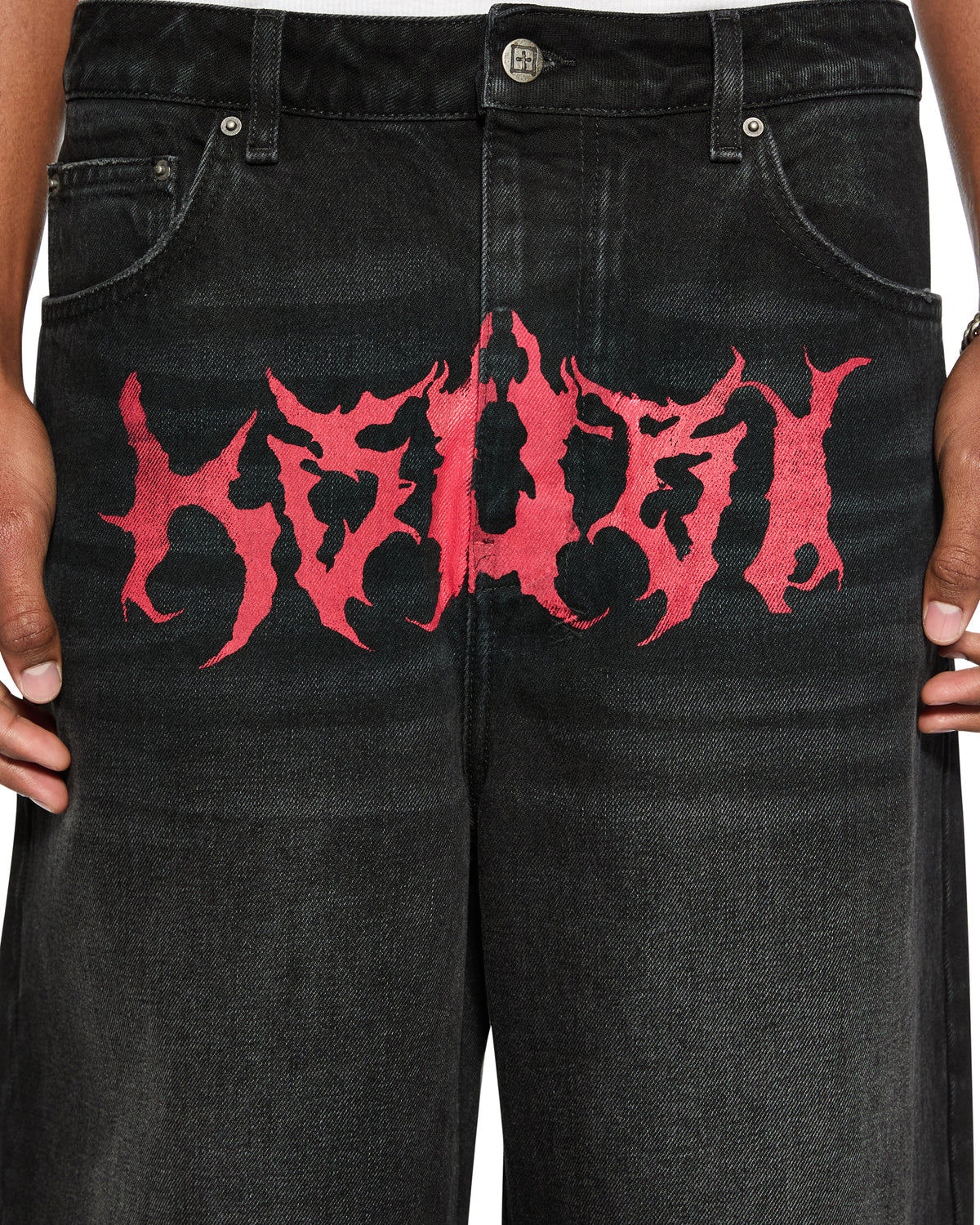 Mens Maxx Sabbath Black Baggy Denim Jeans - Black