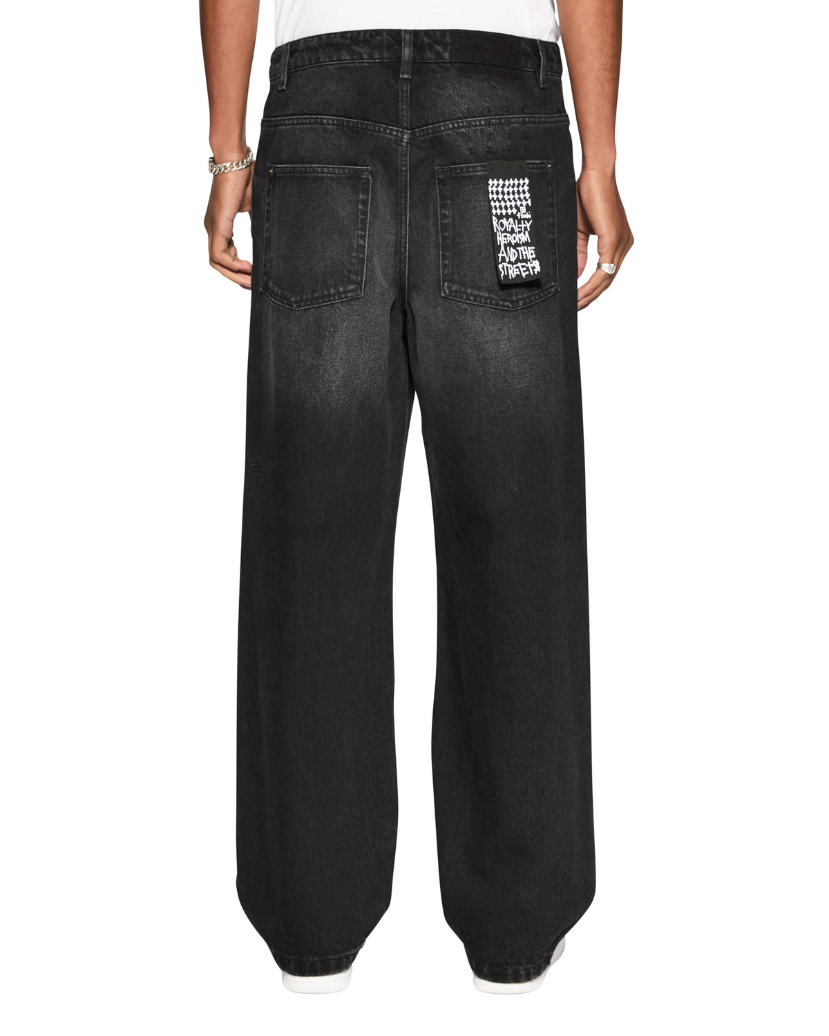Mens Maxx Sabbath Black Baggy Denim Jeans - Black