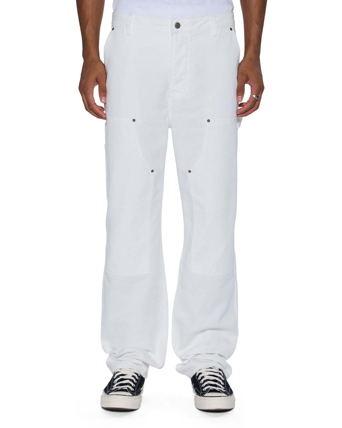 Mens Operator Pant Arktik Relaxed Denim Jeans - White