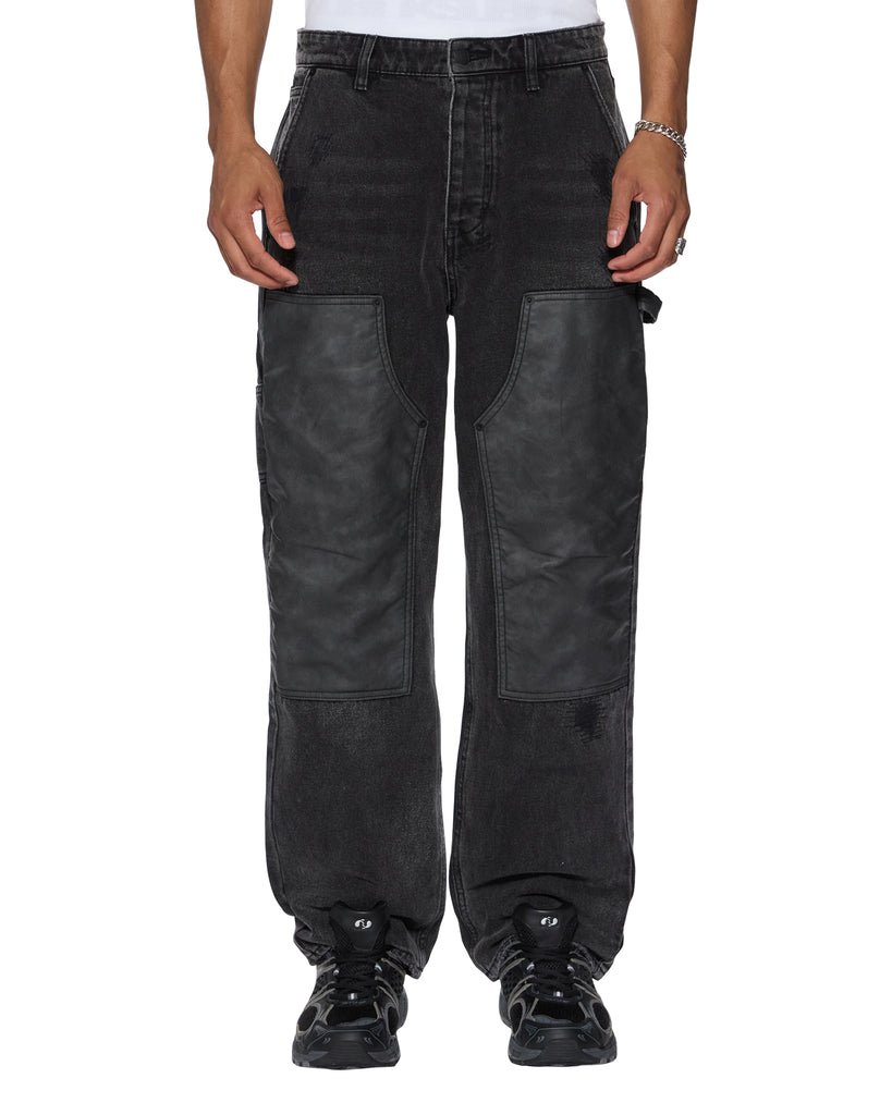 Mens Operator Pant Torqued Black Relaxed Denim Jeans | Ksubi ++