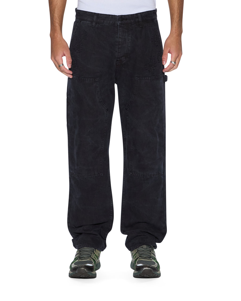 MENS MAXX OPERATOR PANT TORQUED BLACK DENIM JEANS