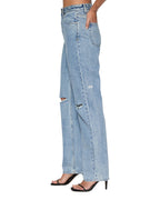 Womens Playback Authentik Trashed Straight Denim Jeans - Denim