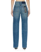 WOMENS PLAYBACK TEXAS BLUE STUDDED DENIM JEANS