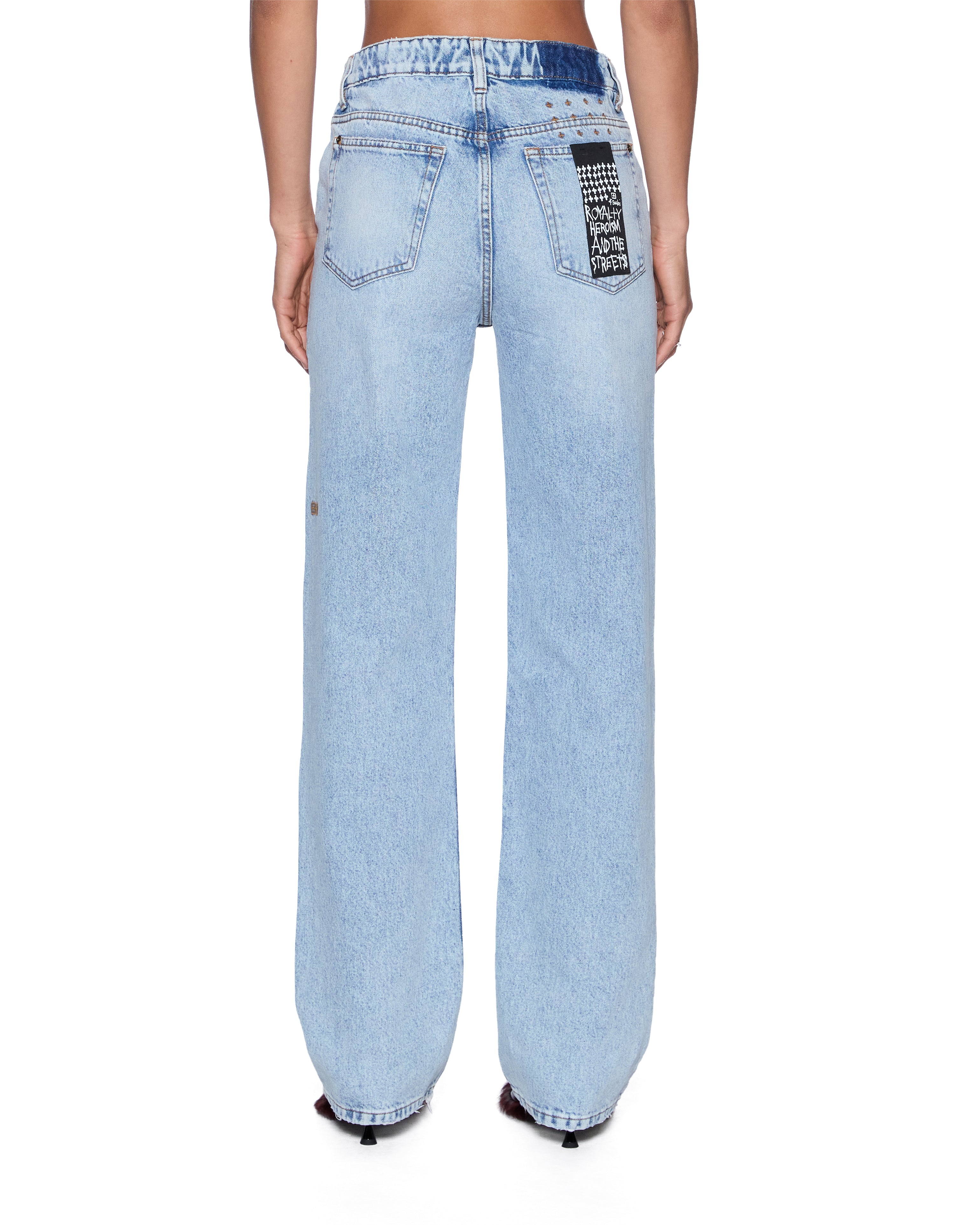 Womens Pinup Jean Flight Blue Straight Denim Jeans | Ksubi ++