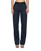 Womens Playback 2.0 Jean Vixen Spliced Straight Denim Jeans - Black