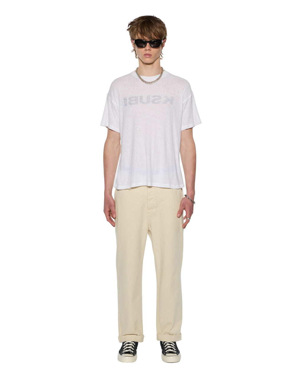 Mens Rival Chino Trouser Desert Straight Pants - Tan