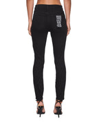 WOMENS SPRAY ON JET BLACK DENIM JEANS