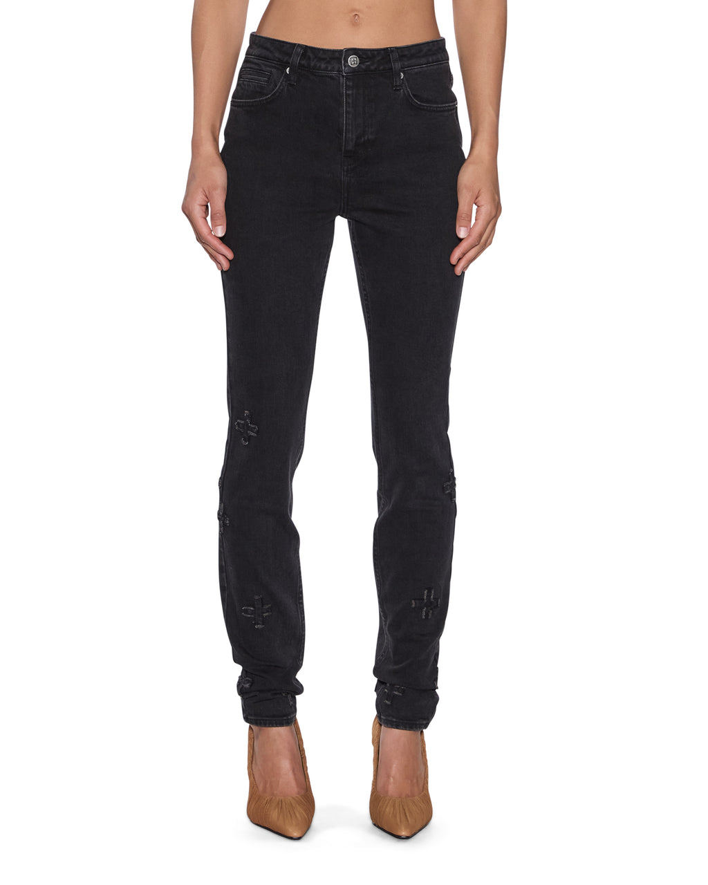 WOMENS SPRAY ON XTRA BLACK KRAFTWERK DENIM JEANS