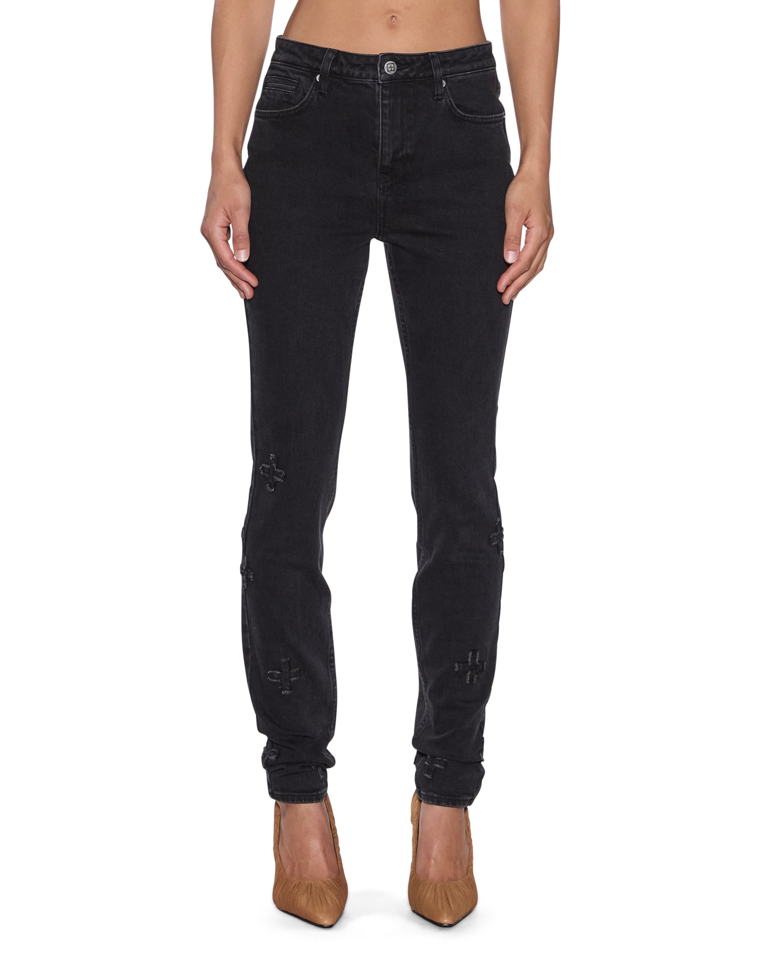 WOMENS  SPRAY ON XTRA BLACK KRAFTWERK SKINNY DENIM JEANS