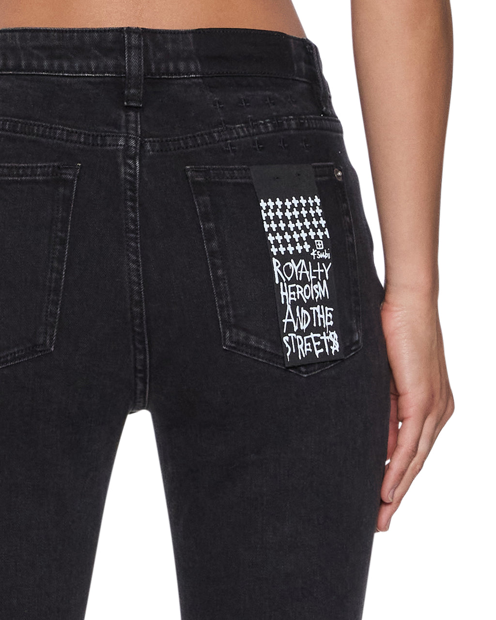 WOMENS SPRAY ON XTRA BLACK KRAFTWERK DENIM JEANS