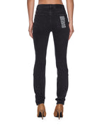 WOMENS SPRAY ON XTRA BLACK KRAFTWERK DENIM JEANS