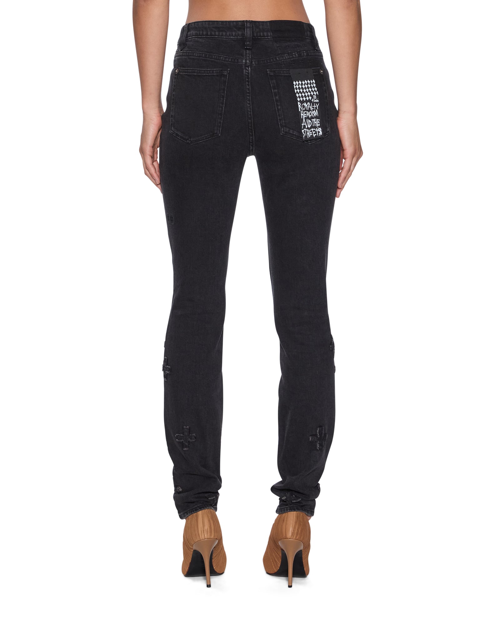 WOMENS  SPRAY ON XTRA BLACK KRAFTWERK SKINNY DENIM JEANS