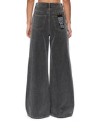 Womens Strider Cinder Wide Denim Jeans - Black