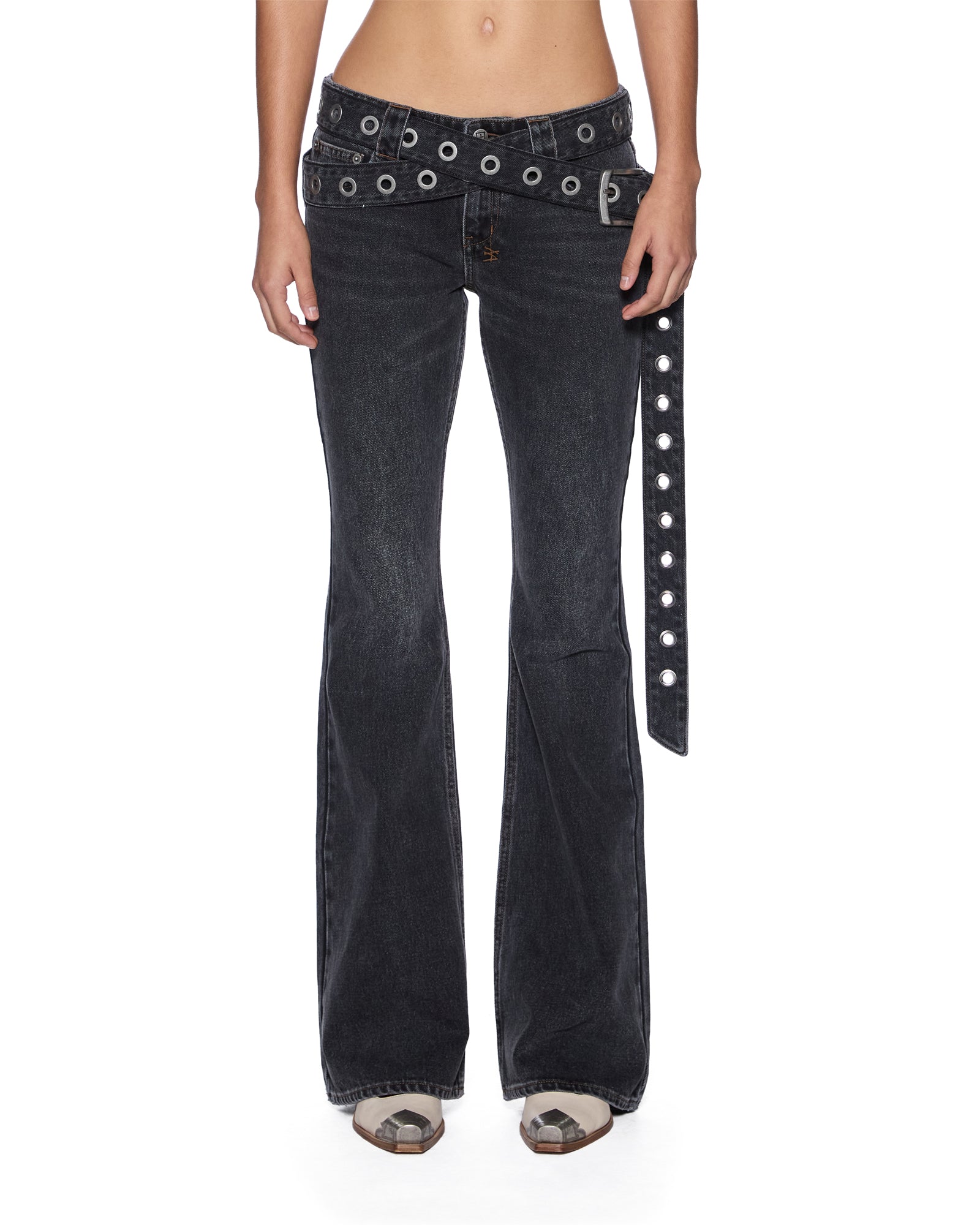 Womens Soho Lo Jean Opium Belted Slim Denim Jeans | Ksubi ++