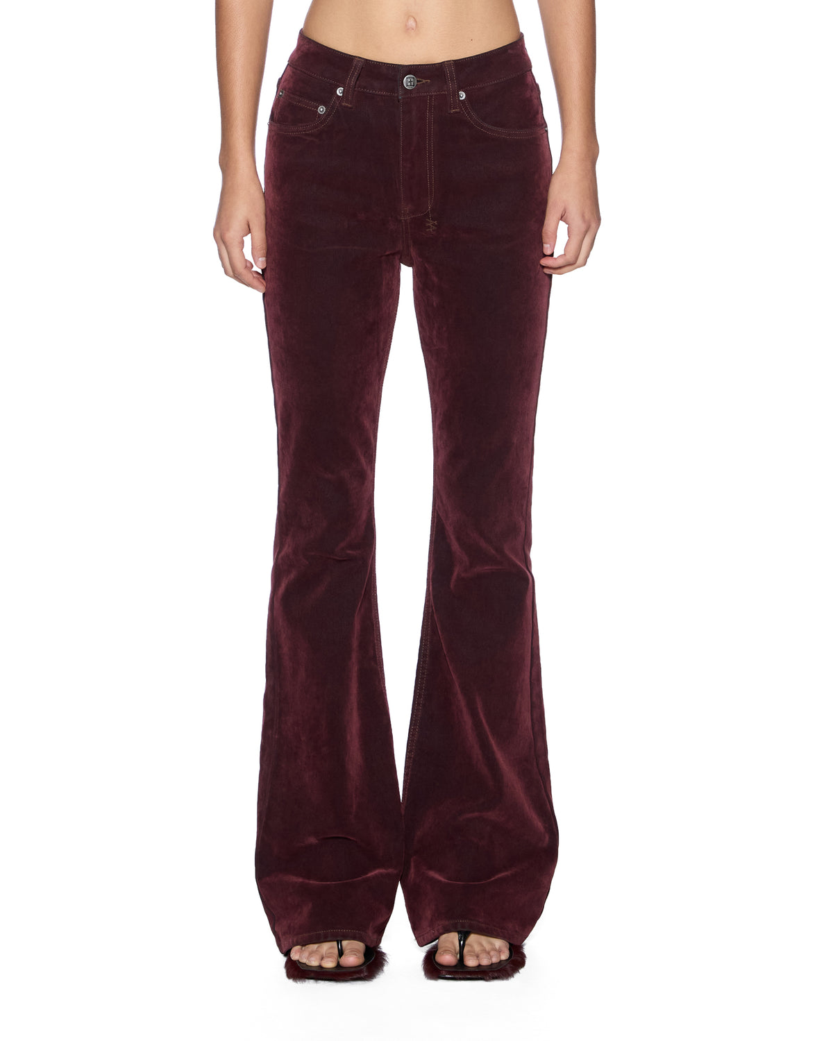 Womens Soho Merlot Slim Denim Jeans - Burgundy
