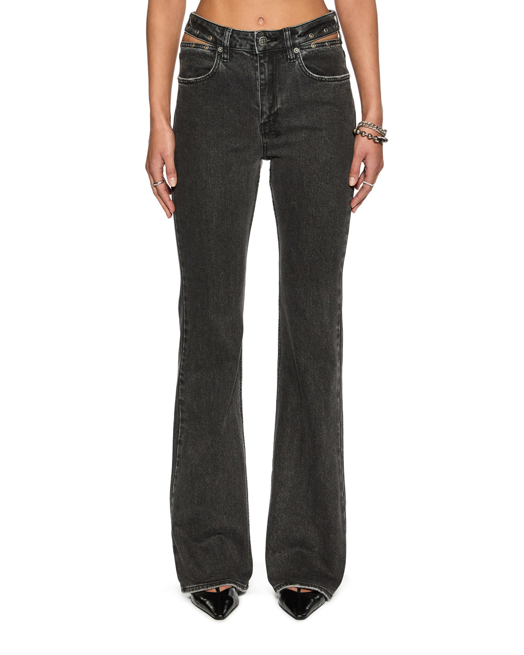 WOMENS SOHO PIERCED SHADOW DENIM JEANS