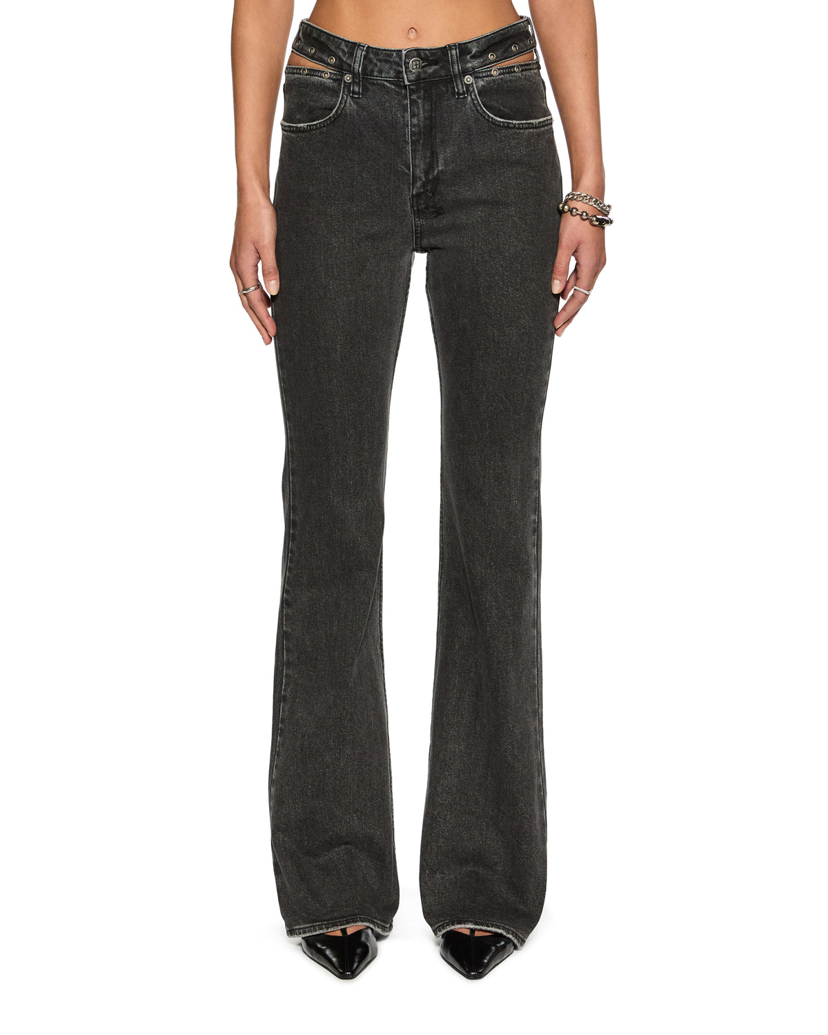 WOMENS SOHO PIERCED SHADOW DENIM JEANS