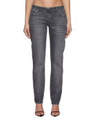 Womens The Moss Jean Glitch Grey Skinny Denim Jeans - Grey