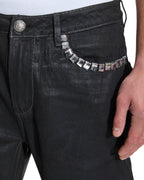 MENS KSUBI X ALICE HOLLYWOOD TORO BLACK WAX DENIM JEANS