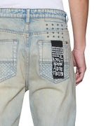 Mens Toro Seattle Blue Repair Bootcut Denim Jeans - Denim