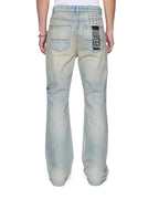 Mens Toro Seattle Blue Repair Bootcut Denim Jeans - Denim