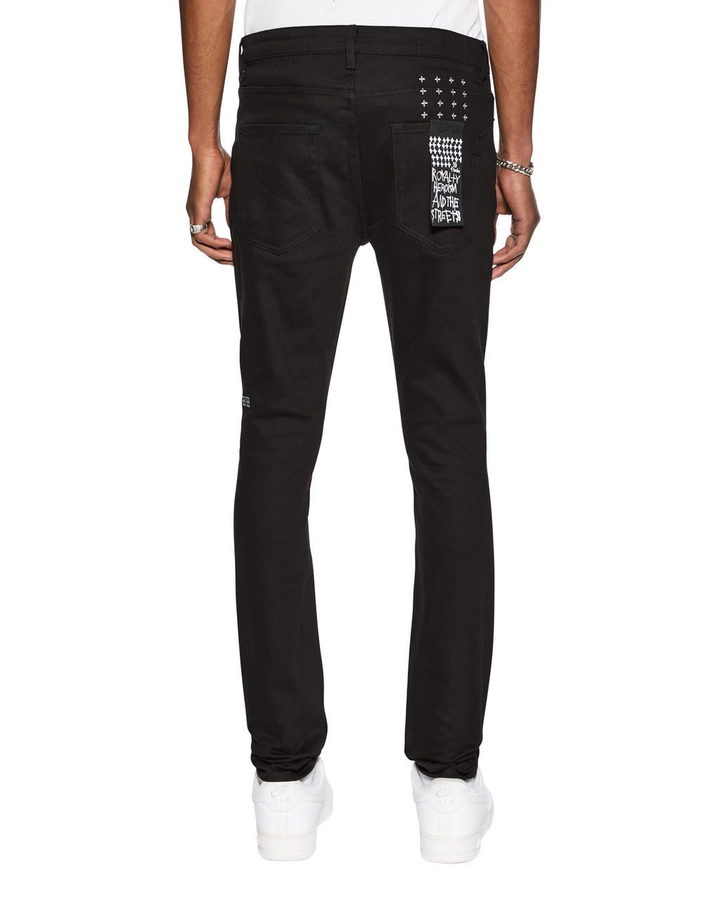 MENS VAN WINKLE ACE BLACK SLICE DENIM JEANS