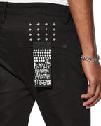 MENS VAN WINKLE ACE BLACK SLICE DENIM JEANS