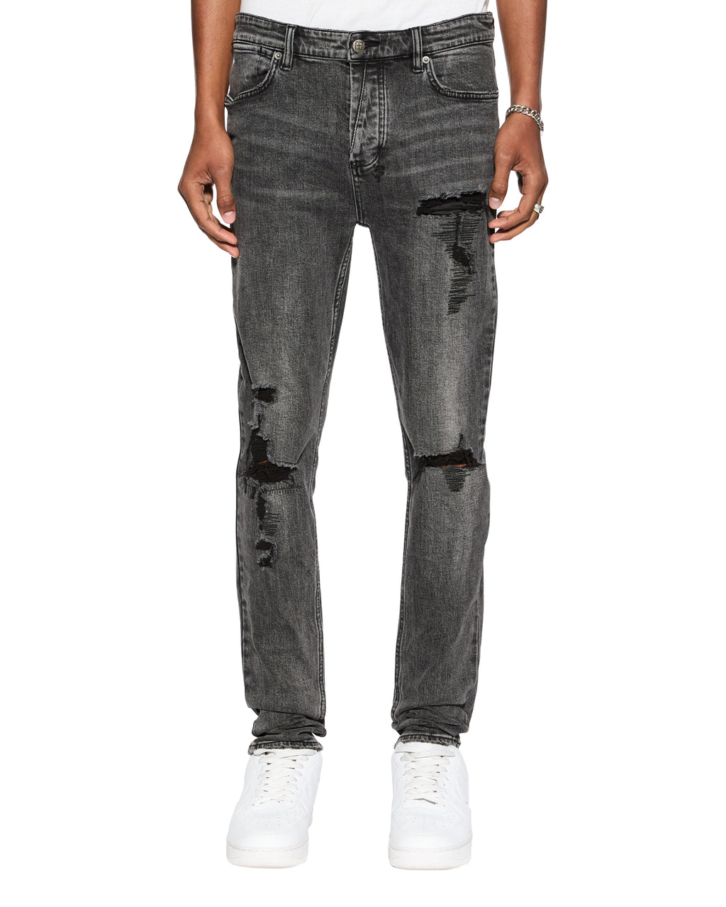MENS VAN WINKLE ANGST TRASHED DENIM JEANS