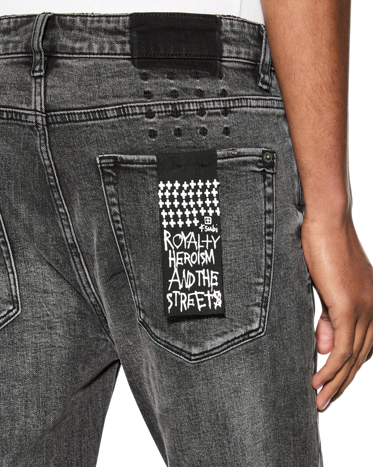 MENS VAN WINKLE ANGST TRASHED DENIM JEANS