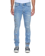 Mens Van Winkle Antike 1999 Repair Skinny Denim Jeans - Denim