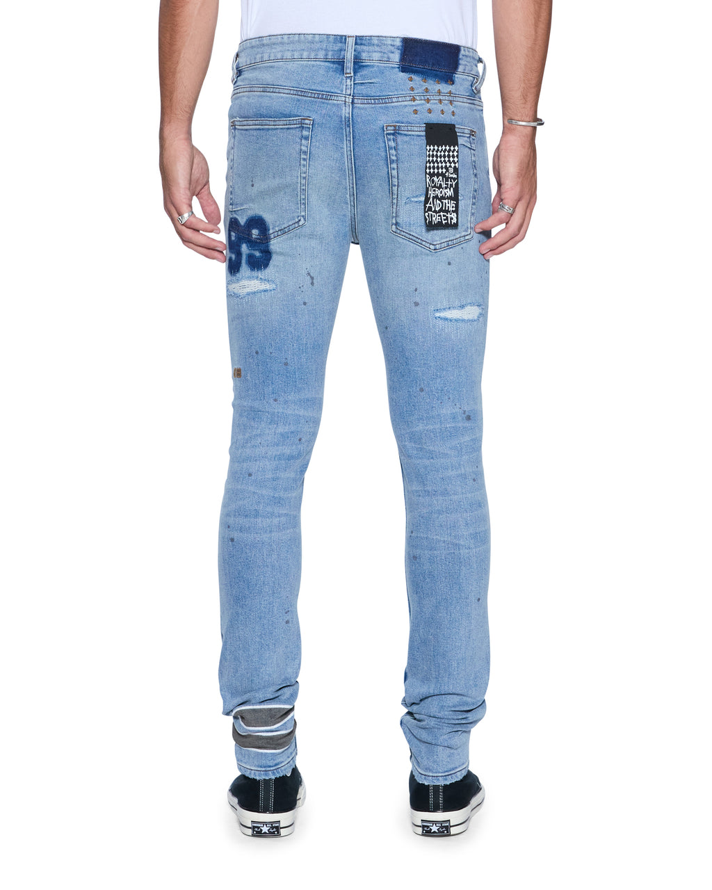 Mens Van Winkle Antike 1999 Repair Skinny Denim Jeans - Denim