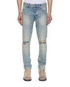 Mens Van Winkle Astral Grid Skinny Denim Jeans - Denim