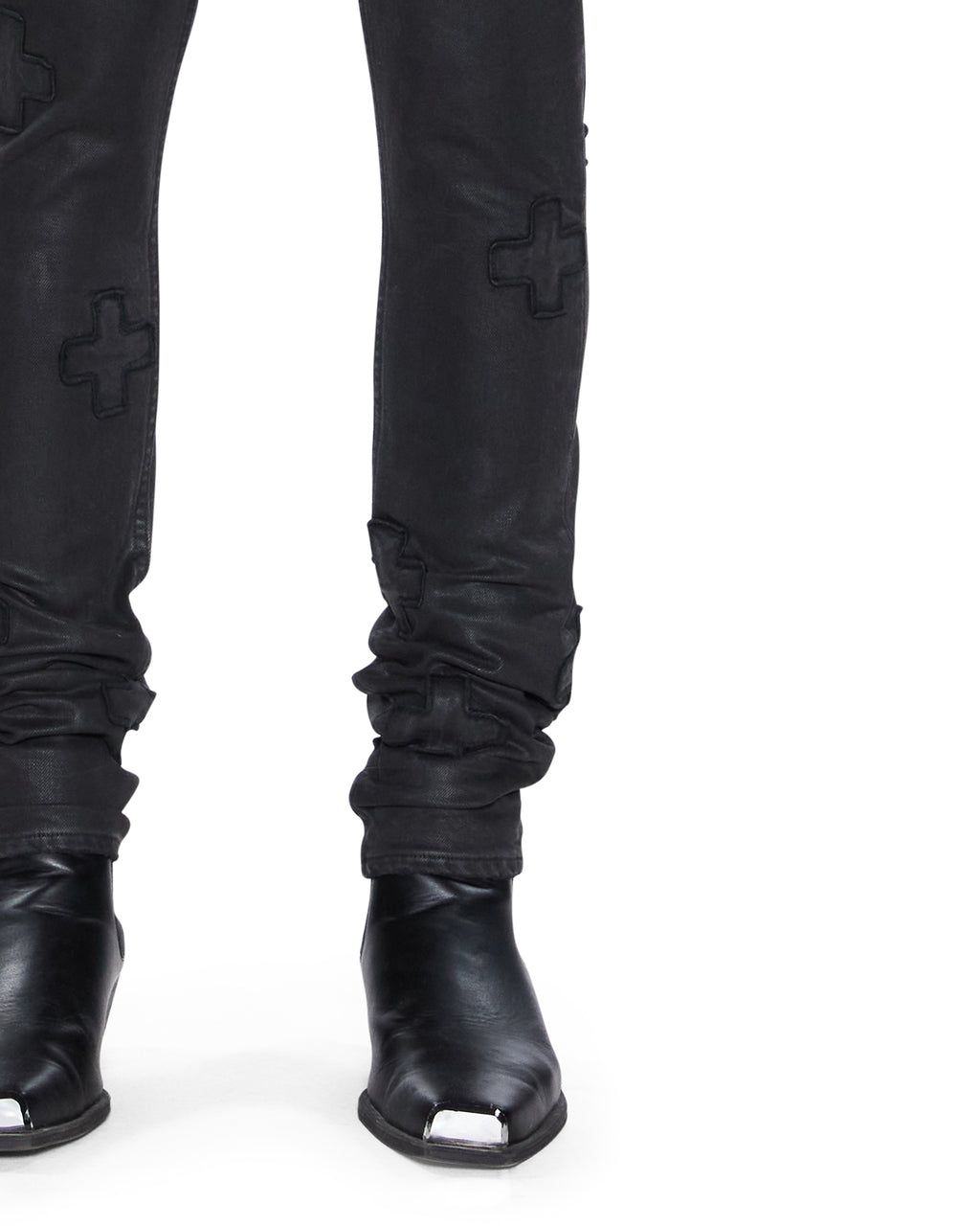 MENS VAN WINKLE BACKSTAGE BLACK KRAFTWERK DENIM JEANS