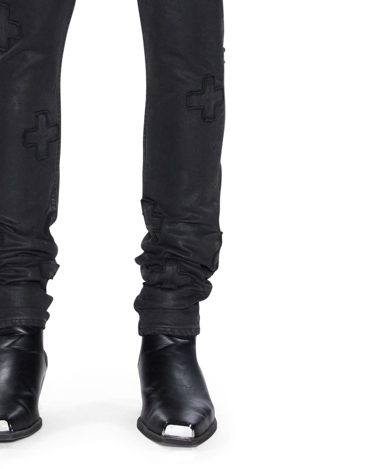 MENS VAN WINKLE BACKSTAGE BLACK KRAFTWERK DENIM JEANS